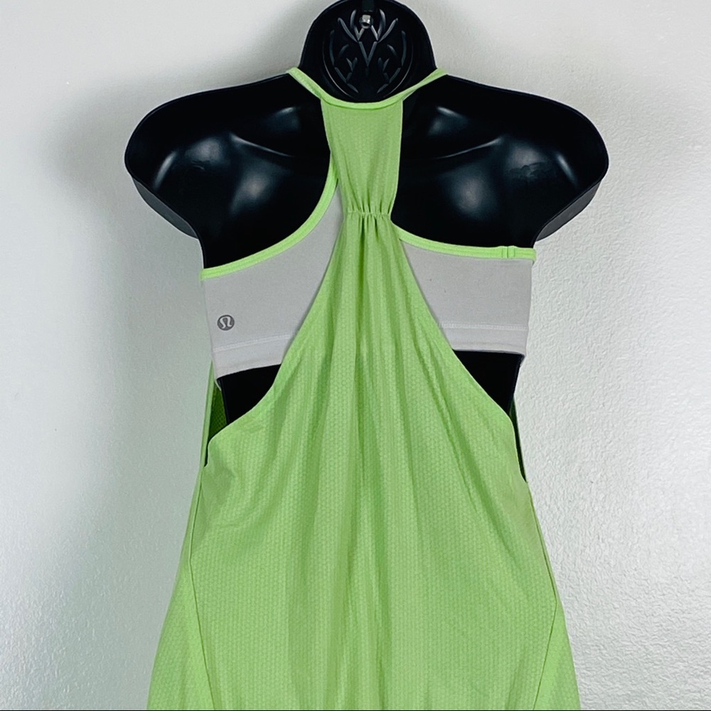 Lululemon No Limits Tank Top  Built in Bra Green - Picture 6 of 11